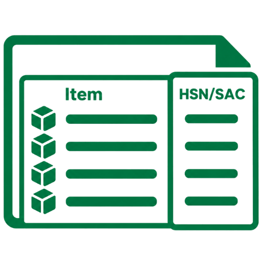 Separate HSN/SAC Columns for Items